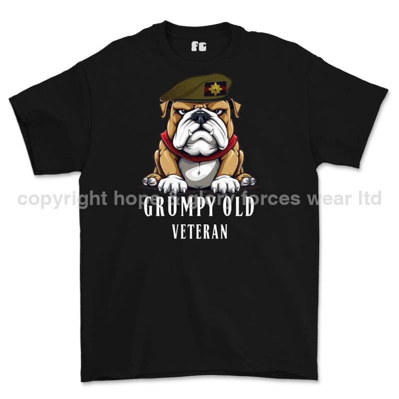Grumpy Old Irish Guards Veteran Printed T-Shirt - Black