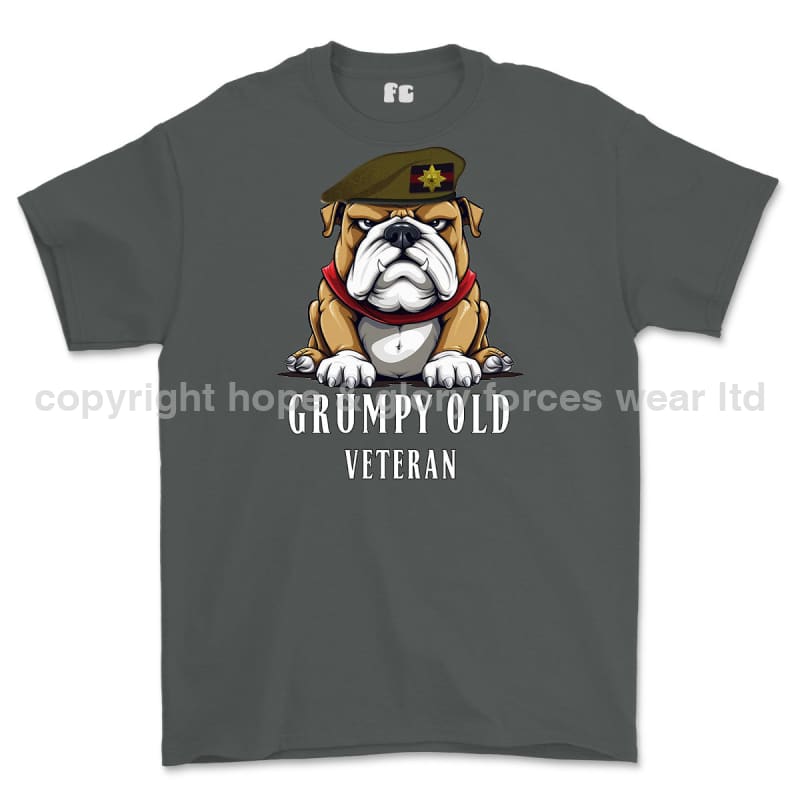 Grumpy Old Irish Guards Veteran Printed T-Shirt - Charcoal