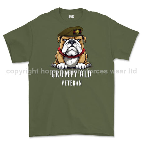 Grumpy Old Irish Guards Veteran Printed T-Shirt - Military Green