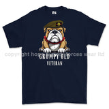 Grumpy Old Irish Guards Veteran Printed T-Shirt - Navy Blue