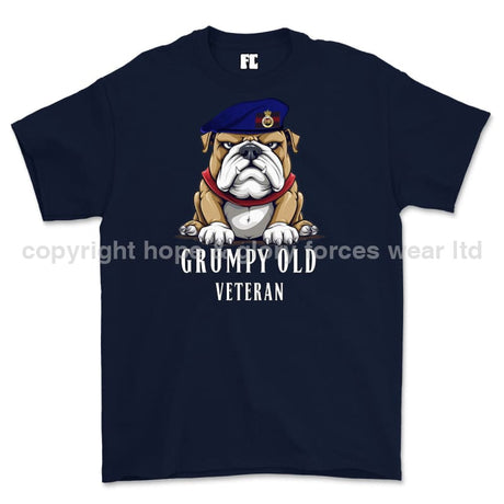 Grumpy Old Life Guards Veteran Printed T-Shirt - Navy Blue