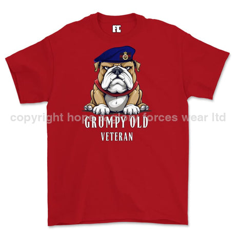 Grumpy Old Life Guards Veteran Printed T-Shirt - Red