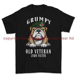 Grumpy Old Light Infantry Veteran Printed T-Shirt - Black