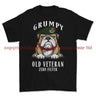 Grumpy Old Light Infantry Veteran Printed T-Shirt - Black