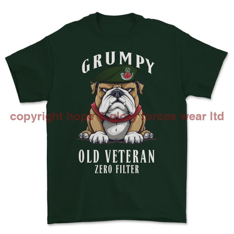 Grumpy Old Light Infantry Veteran Printed T-Shirt - Commando Green