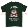 Grumpy Old Light Infantry Veteran Printed T-Shirt - Commando Green
