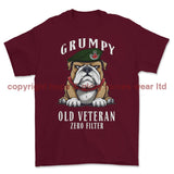 Grumpy Old Light Infantry Veteran Printed T-Shirt - Maroon