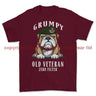 Grumpy Old Light Infantry Veteran Printed T-Shirt - Maroon