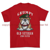 Grumpy Old Light Infantry Veteran Printed T-Shirt - Red