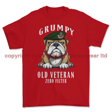 Grumpy Old Light Infantry Veteran Printed T-Shirt - Red