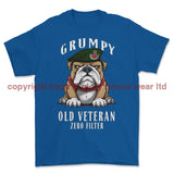 Grumpy Old Light Infantry Veteran Printed T-Shirt - Royal Blue
