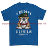 Grumpy Old Light Infantry Veteran Printed T-Shirt - Royal Blue