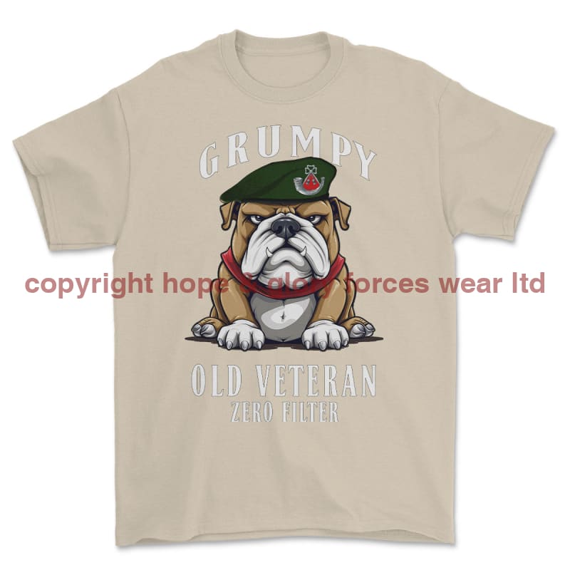 Grumpy Old Light Infantry Veteran Printed T-Shirt - Sand
