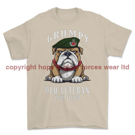 Grumpy Old Light Infantry Veteran Printed T-Shirt - Sand