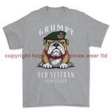 Grumpy Old Light Infantry Veteran Printed T-Shirt - Sports Grey