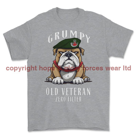 Grumpy Old Light Infantry Veteran Printed T-Shirt - Sports Grey