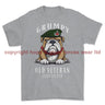 Grumpy Old Light Infantry Veteran Printed T-Shirt - Sports Grey