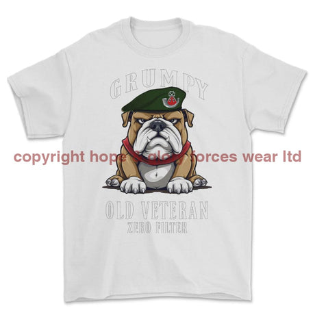 Grumpy Old Light Infantry Veteran Printed T-Shirt - White