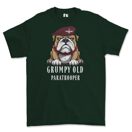 Grumpy Old PARATROOPER Printed T-Shirt - Green