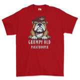 Grumpy Old PARATROOPER Printed T-Shirt - Red