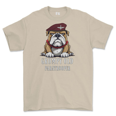 Grumpy Old PARATROOPER Printed T-Shirt - Sand