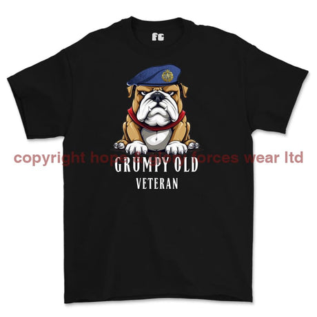 Grumpy Old RAF Veteran Printed T-Shirt - Black