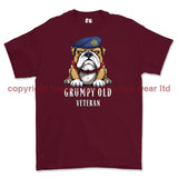 Grumpy Old RAF Veteran Printed T-Shirt - Maroon