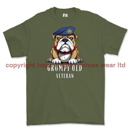 Grumpy Old RAF Veteran Printed T-Shirt - Military Green