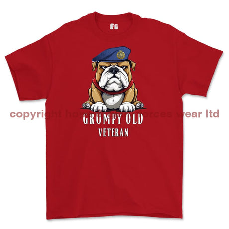 Grumpy Old RAF Veteran Printed T-Shirt - Red
