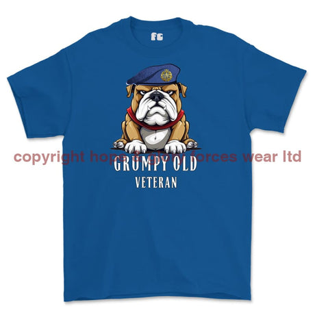 Grumpy Old RAF Veteran Printed T-Shirt - Royal Blue