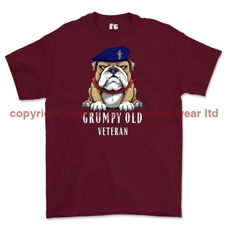 Grumpy Old REME Veteran Printed T-Shirt - Maroon
