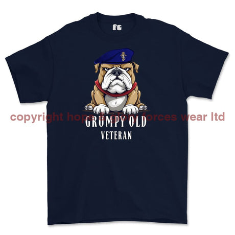 Grumpy Old REME Veteran Printed T-Shirt - Navy Blue