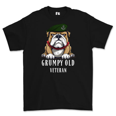 Grumpy Old Rifles Regiment Veteran Printed T-Shirt - Black