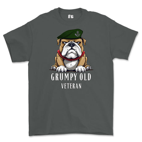 Grumpy Old Rifles Regiment Veteran Printed T-Shirt - Charcoal