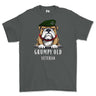 Grumpy Old Rifles Regiment Veteran Printed T-Shirt - Charcoal