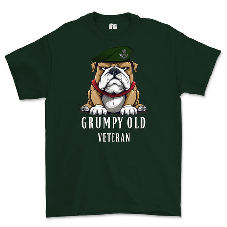 Grumpy Old Rifles Regiment Veteran Printed T-Shirt - Green