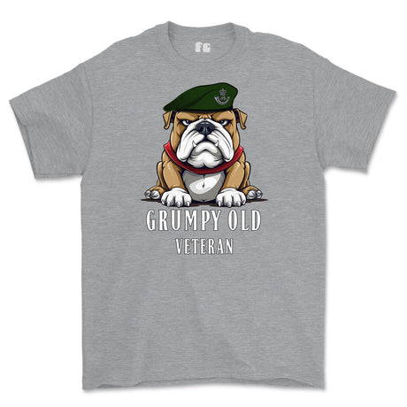 Grumpy Old Rifles Regiment Veteran Printed T-Shirt - Sports Grey