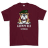 Grumpy Old Rifles Regiment Veteran Printed T-Shirt - Maroon