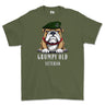 Grumpy Old Rifles Regiment Veteran Printed T-Shirt - Olive Green