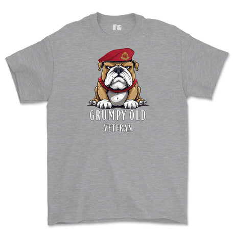 Grumpy Old Royal Military Police Veteran Printed T-Shirt - Sports Grey