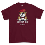 Grumpy Old Royal Military Police Veteran Printed T-Shirt - Maroon
