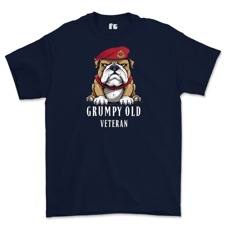 Grumpy Old Royal Military Police Veteran Printed T-Shirt - Navy Blue