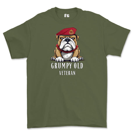 Grumpy Old Royal Military Police Veteran Printed T-Shirt - Olive Green
