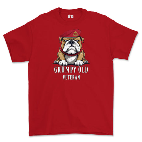 Grumpy Old Royal Military Police Veteran Printed T-Shirt - Red