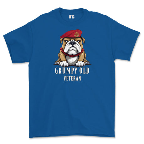 Grumpy Old Royal Military Police Veteran Printed T-Shirt - Royal Blue