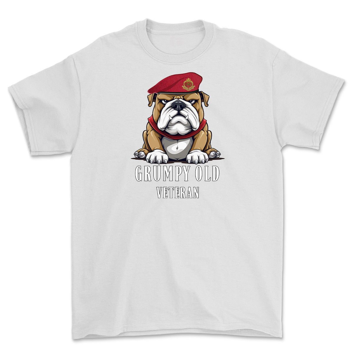 Grumpy Old Royal Military Police Veteran Printed T-Shirt - White