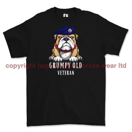 Grumpy Old Royal Corps Of Transport Veteran Printed T-Shirt - Black