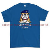 Grumpy Old Royal Corps Of Transport Veteran Printed T-Shirt - Blue