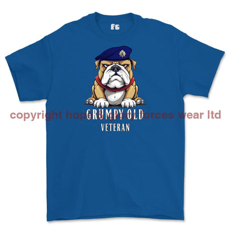 Grumpy Old Royal Corps Of Transport Veteran Printed T-Shirt - Blue
