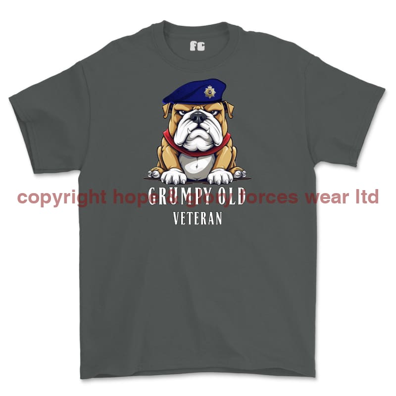 Grumpy Old Royal Corps Of Transport Veteran Printed T-Shirt - Charcoal